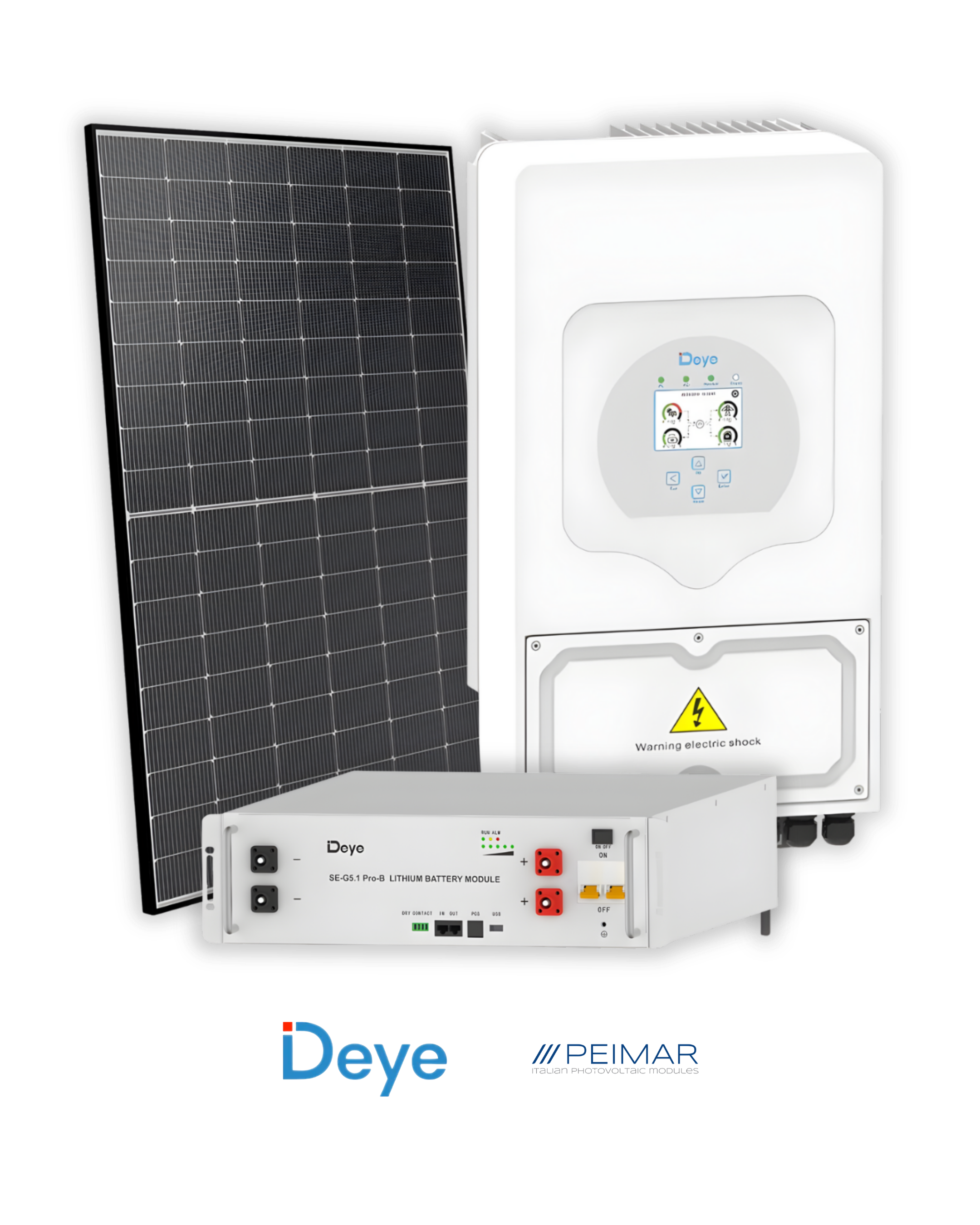 Kit Connesso in Rete con Accomulo Monofase da 6,3kWp 15kW/h