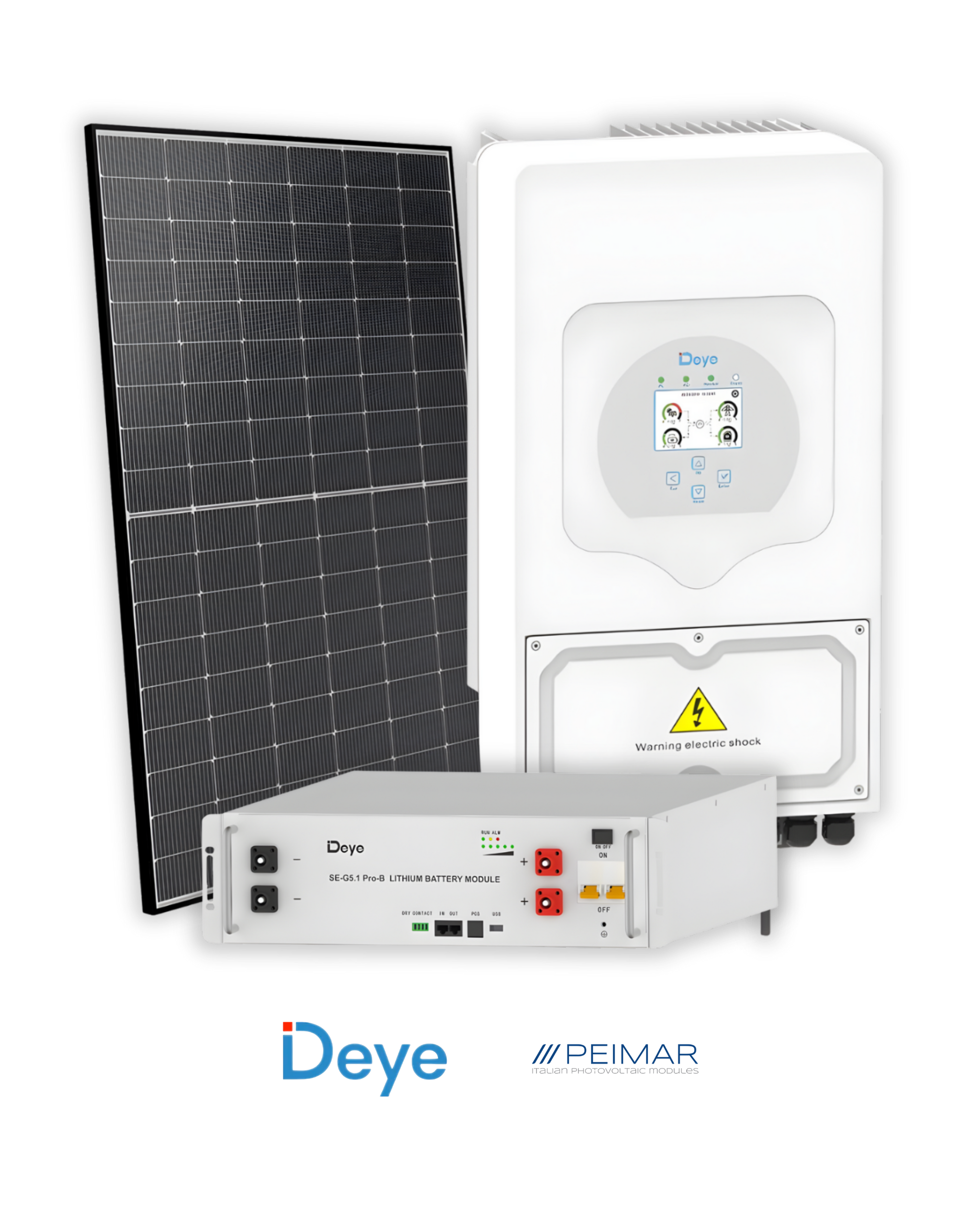 Kit Connesso in Rete con Accomulo Monofase da 6,3kWp 15kW/h